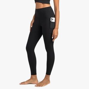 Colorfulkoala High Waisted Yoga Pants 7/8 Length Leggings with Pockets Black S